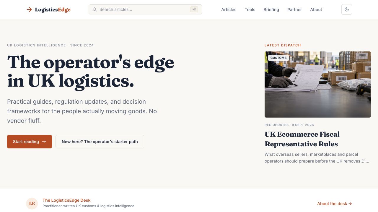Logistics Edge public product preview